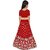 Heaven Blue Girls Lehenga Choli Ethnic Wear Embroidered Lehnga Lehenga Choli and Dupatta Set Red Pack of 1