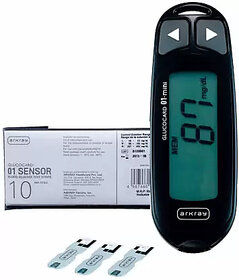 Arkray Max Glucocard 01-Mini with 10 strips 10 Lancets Glucometer