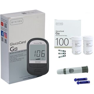 Arkray G+ Blood Glucose Monitor Meter with 100 Test Strips - FREE Lifetime Warranty Glucometer