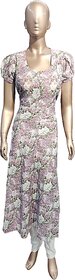 Women's Polyester Beautiful Delta Print Midi Frock and Lycra for pretty look.