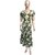 Women's Polyester Beautiful Delta Print Midi Frock and Lycra for pretty look.