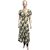 Women's Polyester Beautiful Delta Print Midi Frock and Lycra for pretty look.