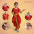 Kaku Fancy Dresses Marathi Girl Lavni Folk Dance Costume with Jewellery for Kids - Red