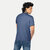 Mens Contrast Banded Sleeve Navy T-shirts