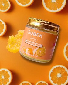 Sobek naturals Tangy orange face and body scrub  Exfoliate, acne and tan  paraben  SLS free