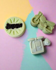 Sobek naturals Kids boys toys car plane batman bike shaped cartoon soap bars set of 6