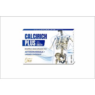 Enrrich One Calcirich Plus 30 tablets herbal tablets for bones and muscle pain Asthishrunkhala  Laxadi Guggulu