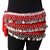 Kaku Fancy Dresses Red Silver Sanil Belly Belt for Western Belly Dance - Red  Silver, Free Size, for Girls