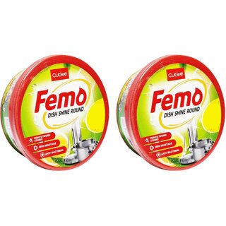 Cutee Femo Dish Wash Shine Round - 500g (Pack Of 2)