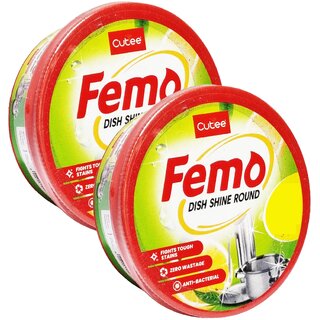 Cutee Femo Dish Washing Round - Pack Of 2 (500gm)