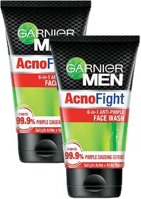 Garnier Men Acno Fight Anti Pimple Face Wash - 100g (Pack Of 2)