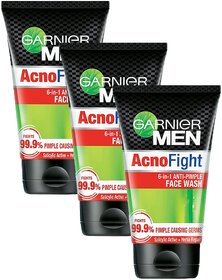 Garnier Men Acno Fight Anti Pimple Face Wash - 100g (Pack Of 3)