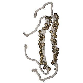 Kaku Fancy Dresses Ghungroo For Dance - White  Brown, Free Size, For Unisex