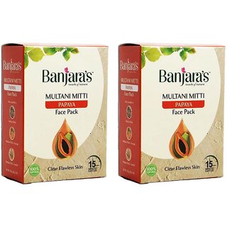 Banjaras Multani Mitti Papaya Face Pack - 100g (Pack Of 2)