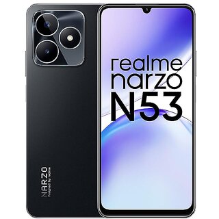 realme narzo N53 (Feather Black, 6GB+128GB) 33W Segment Fastest Charging | Slim Smartphone | 90 Hz Smooth Display