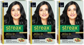 Streax Natural Black 1 Cream Hair Colour - 25g+25ml (Pack Of 1)