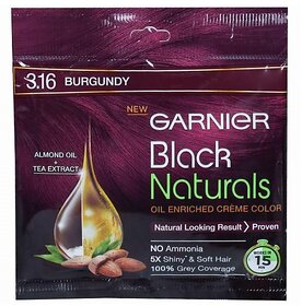 Garnier Black Naturals Burgundy Crme Riche Hair Color - 3.16 (40ml)