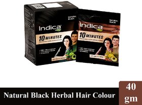 Indica Natural Black PowderHerbal Hair Colour - Pack Of 1 (40g)