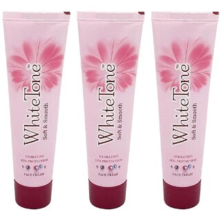 White Tone Hydrating Sun Protection Face Cream - Pack Of 3 (25g)