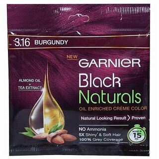 Garnier Black Naturals Burgundy Crme Riche Hair Color - 3.16 (40ml)