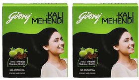 Godrej Kali Mehendi Powder Hair Colour - 24g (Pack Of 2)