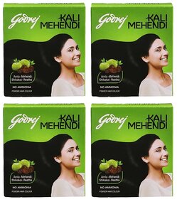 Godrej Kali Mehendi Powder Hair Colour - 24g (Pack Of 4)