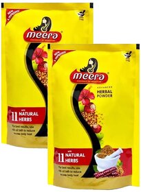Meera Herbal Hair Wash Powder - Pack Of 2 (40g)