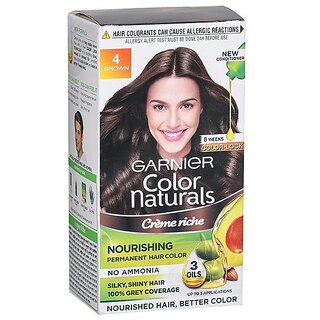 Garnier Color Naturals Cream Brown 4 Hair Color - 35ml+30g