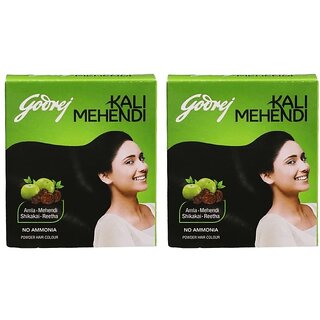 Godrej Kali Mehendi Powder Hair Colour - 24g (Pack Of 2)