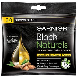 Garnier Color Naturals Brown Black 1 Crme Hair Color - 20ml+20g