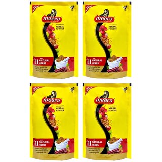 Meera Herbal Hair Wash Powder - 40g (Pack Of 4)