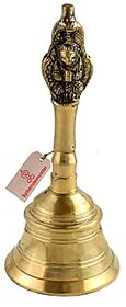 Spherulemuster Brass Hanuman Face Bell/Ghanti for Pooja | Worship| Puja Ghanti Bell for Home Pooja (Gold)