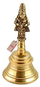 Spherulemuster Brass Hanuman Face Bell/ Ghanti for Pooja | | Puja Ghanti Bell for Home Pooja (Gold)