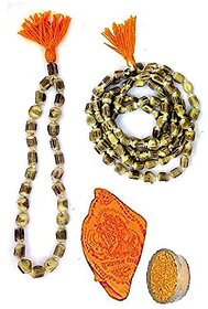 Spherulemuster Sumarini Tulsi Mala for Wrist and Neck Wearing with Gomukhi Bag (Set of 3) |Free Chandan Tika|