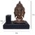 Spherulemuster Metal Antique Budha Pen Stand Monk Decorative for Home Decor (Brown 15 x 7.5 x 17cm)
