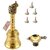 Spherulemuster Brass Handmade Metal Design Pooja Ghanti with Deepak and Diya Bati | Set of Pooja Ghanti with Deepak and Diya Bati