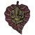 Spherulemuster Metal Pan Patta Ganesh Decorative Wall Hanging and Showpiece Figurine (Red)