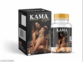 Kama Life Men S-exual Stamina Ayurvedic Supplement For S_exual Pleasure More Energy with 30 Capsules