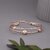 Fancy Double Layer Rose Metal Bracelet
