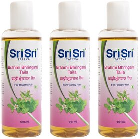 Sri Sri Tattva Brahmi Bhringaraj Hair Oil - Pack Of 3 (100ml)