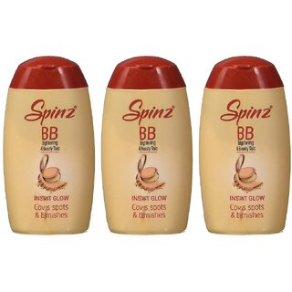 Spinz BB Instant Brightness Face Talc Powder - 25g (Pack Of 3)