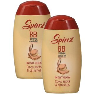 Spinz BB Brightening & Beauty Face Talc - Pack Of 2 (25g)
