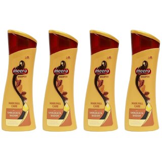 Meera Shikakai & Badam Hairfall Care Shampoo - 80ml (Pack of 4)