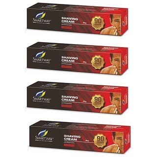 Smartway Shaving With Moisturisers Cream - 30gm (Pack Of 4)