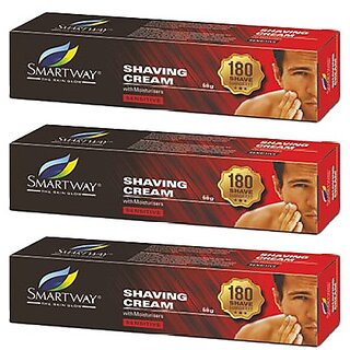 Smartway Shaving With Moisturisers Cream - 60gm (Pack Of 3)