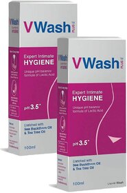VWash Plus Expert Intimate Hygiene - 100ml (Pack Of 2)