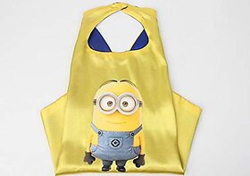Kaku Fancy Dresses Cartoon Character Superhero Robe Fancy Dress / Halloween Fancy Dress -Yellow, Free Size