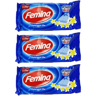 Cutee Femina Detergent Power Wash Bar - 175g (Pack Of 3)