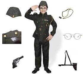Kaku Fancy Dresses Subhash Chandra Costume For Boys  National Hero Freedom Fighter Fancy Dress For Boys