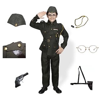 Kaku Fancy Dresses Subhash Chandra Costume For Boys  National Hero Freedom Fighter Fancy Dress For Boys